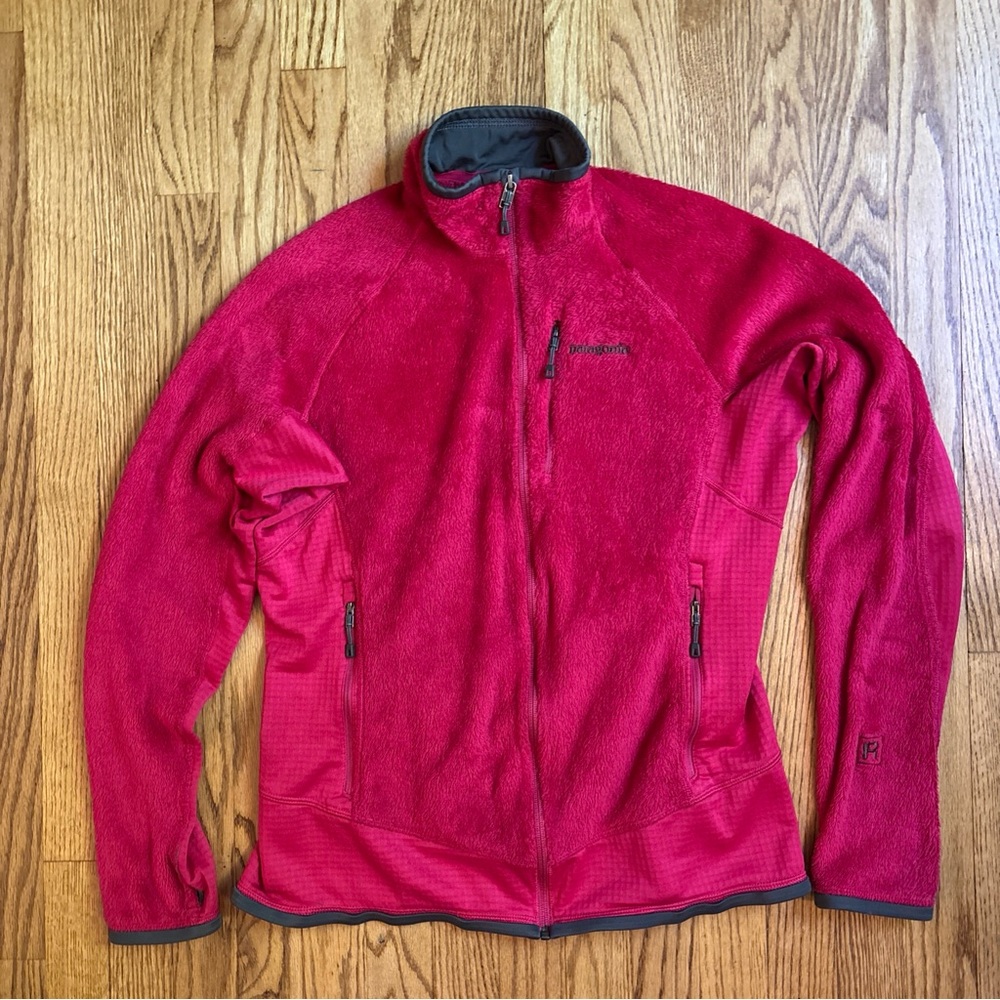Patagonia Fleece Jacket Womens Large Pink R2 Regulator Full Zip Hiking